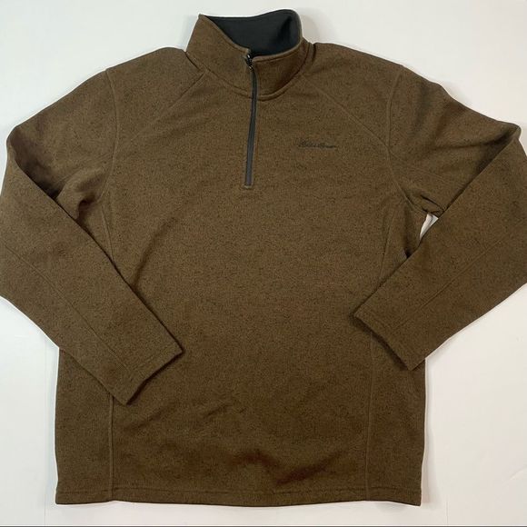 Eddie Bauer Brown 1/4 Zip Pullover - Picture 1 of 6